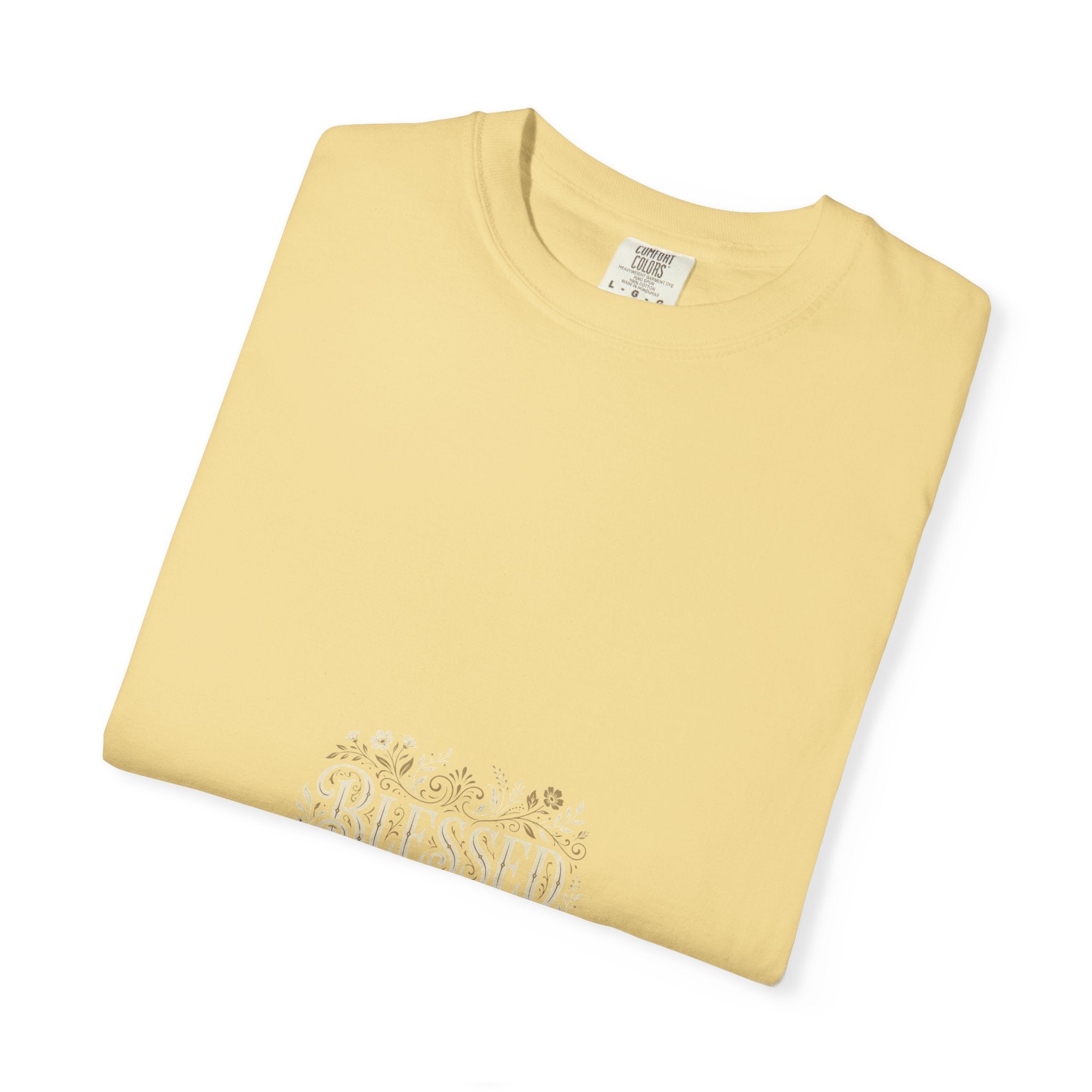 Blessed Floral Script T-shirt | Minimal Faith Typography