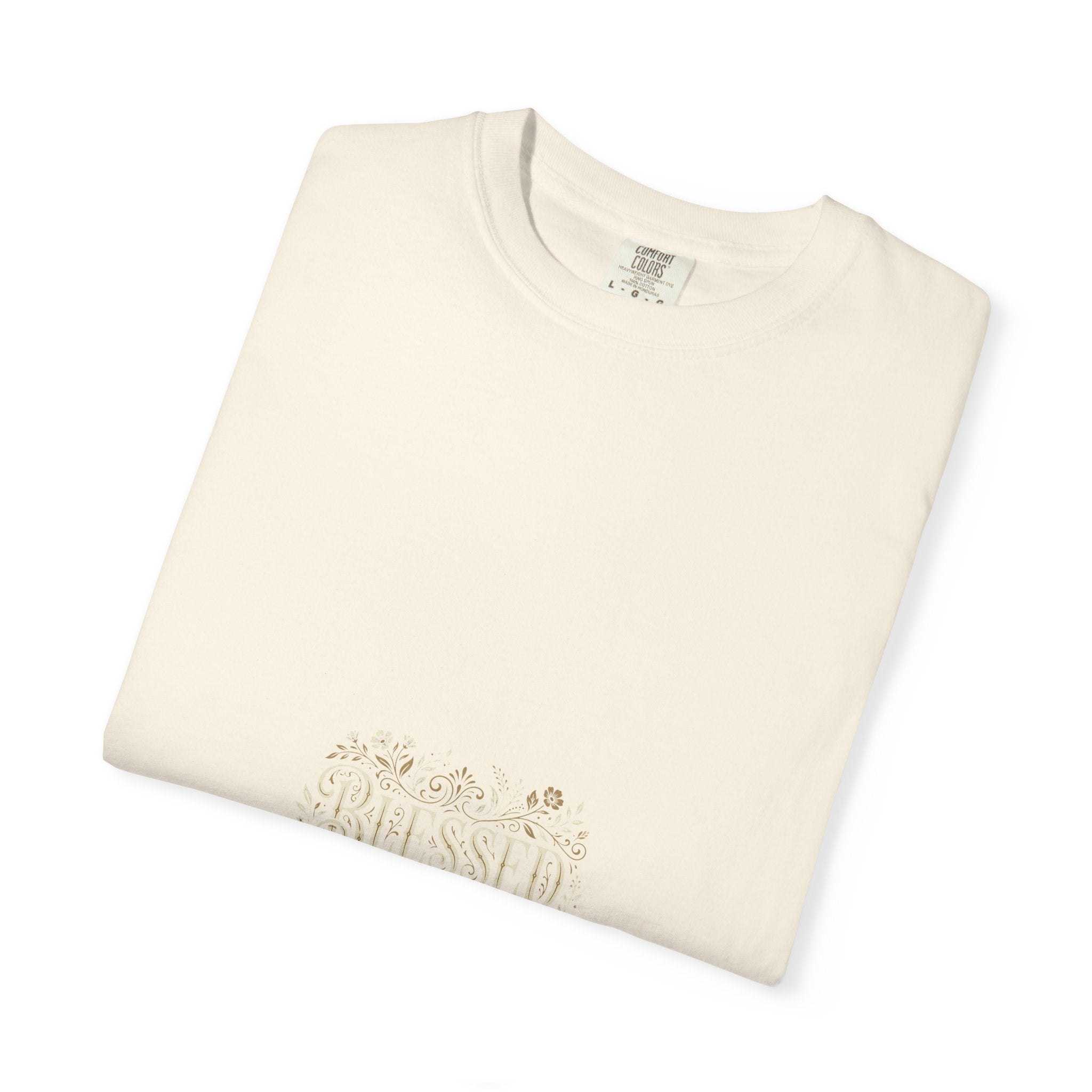 Blessed Floral Script T-shirt | Minimal Faith Typography