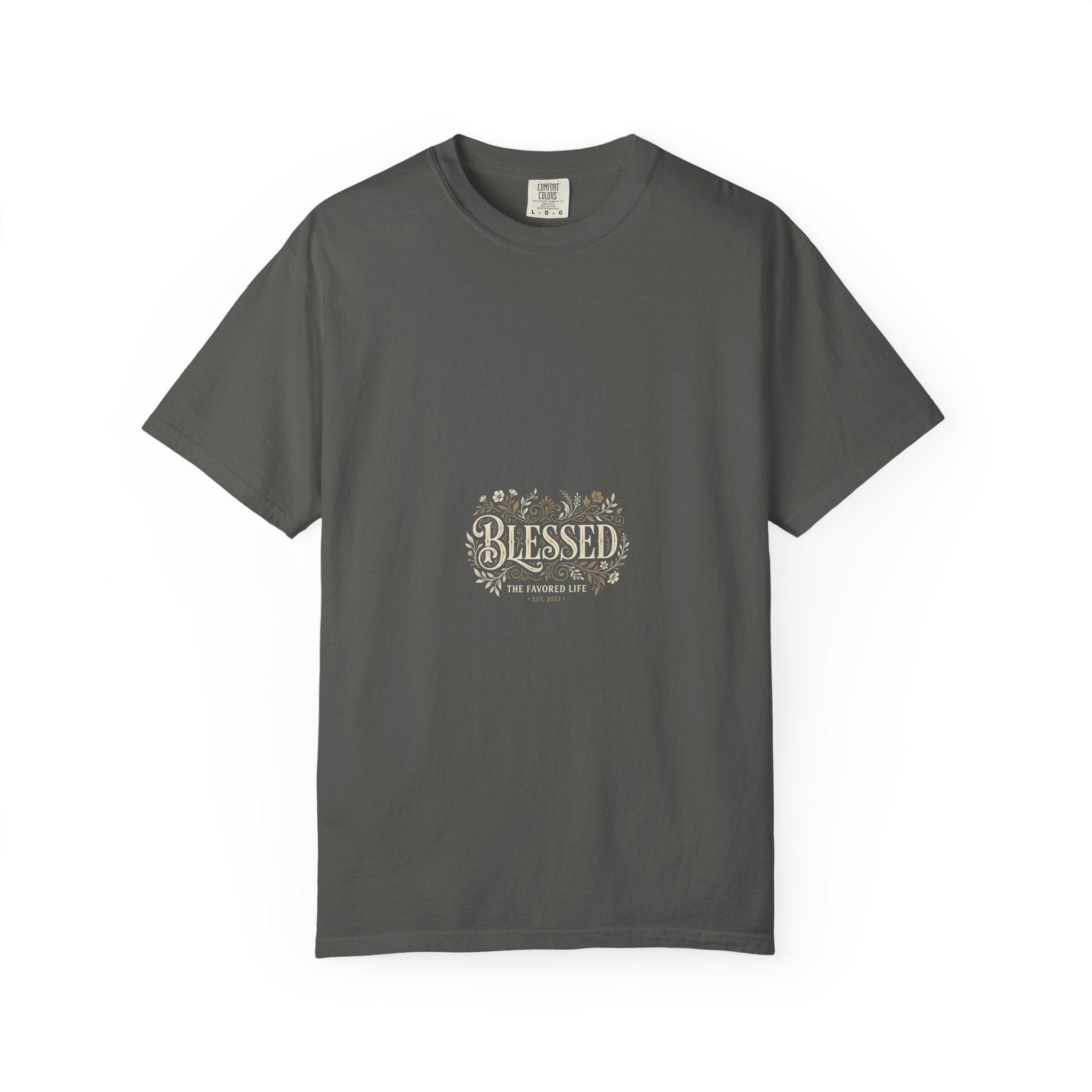 Blessed Floral Script T-shirt | Minimal Faith Typography