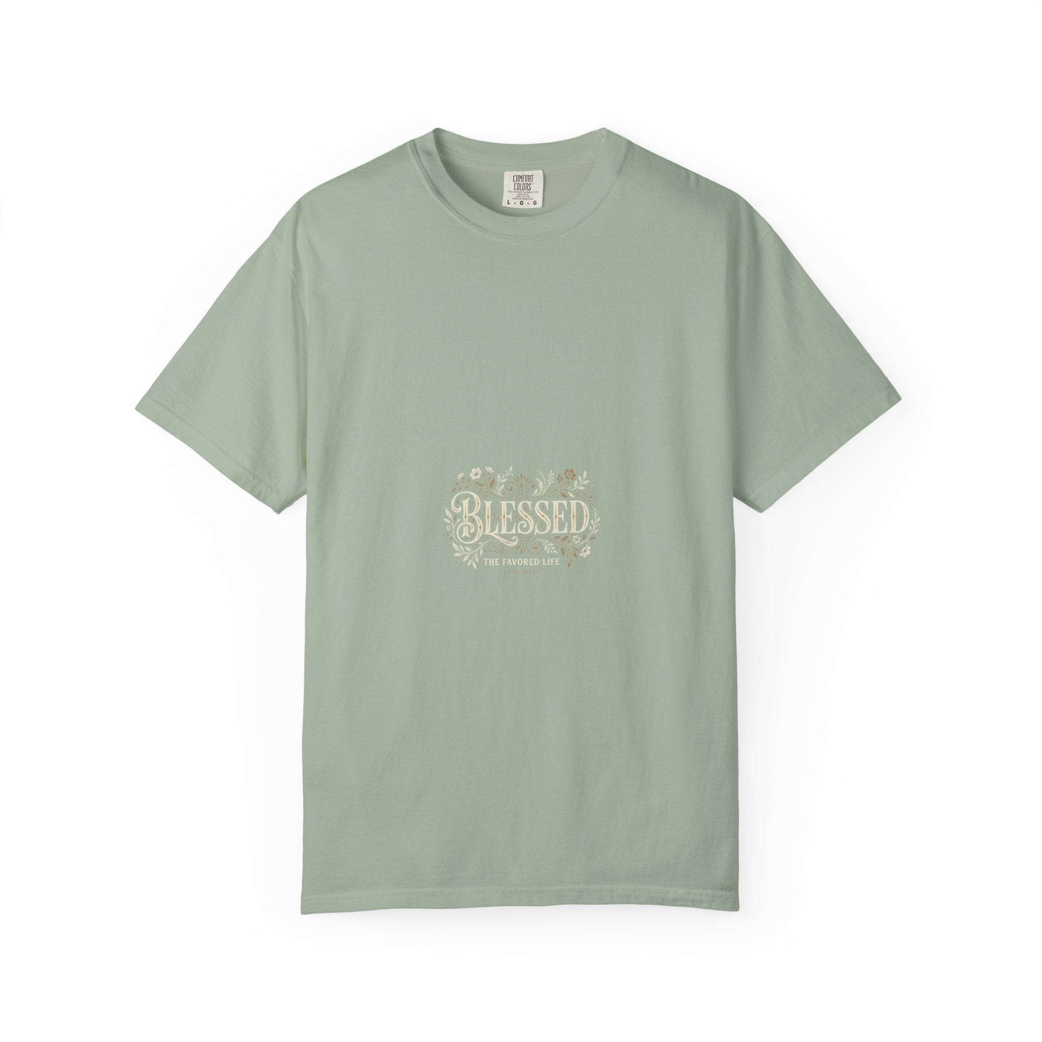 Blessed Floral Script T-shirt | Minimal Faith Typography