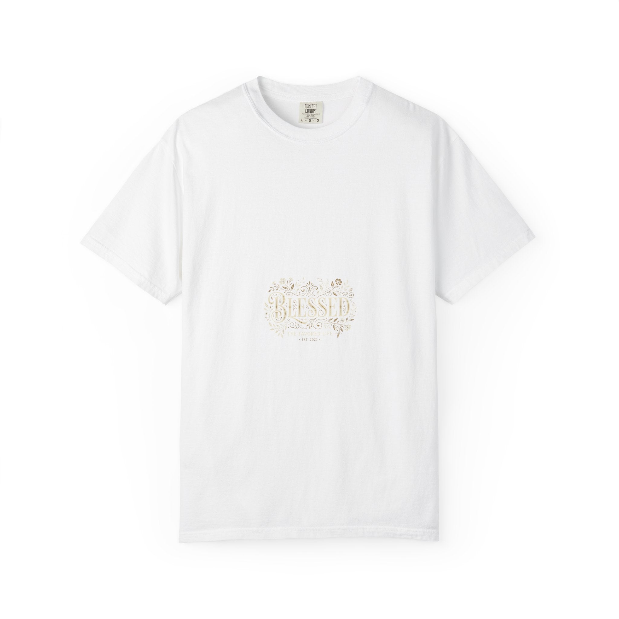 Blessed Floral Script T-shirt | Minimal Faith Typography