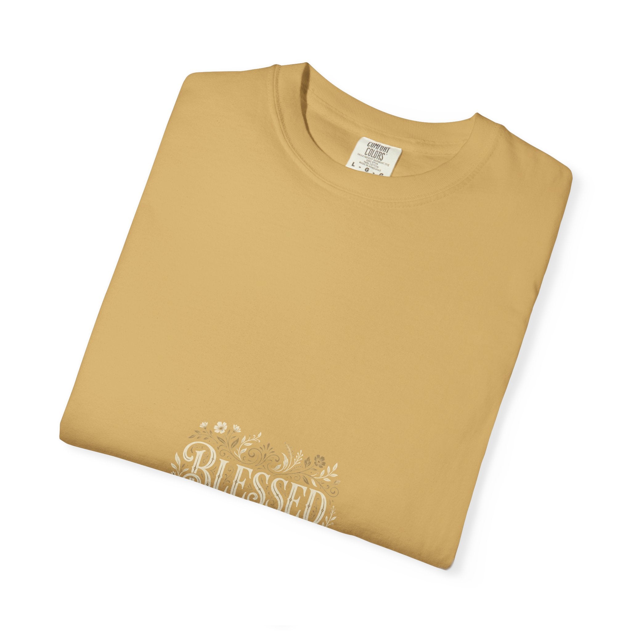 Blessed Floral Script T-shirt | Minimal Faith Typography