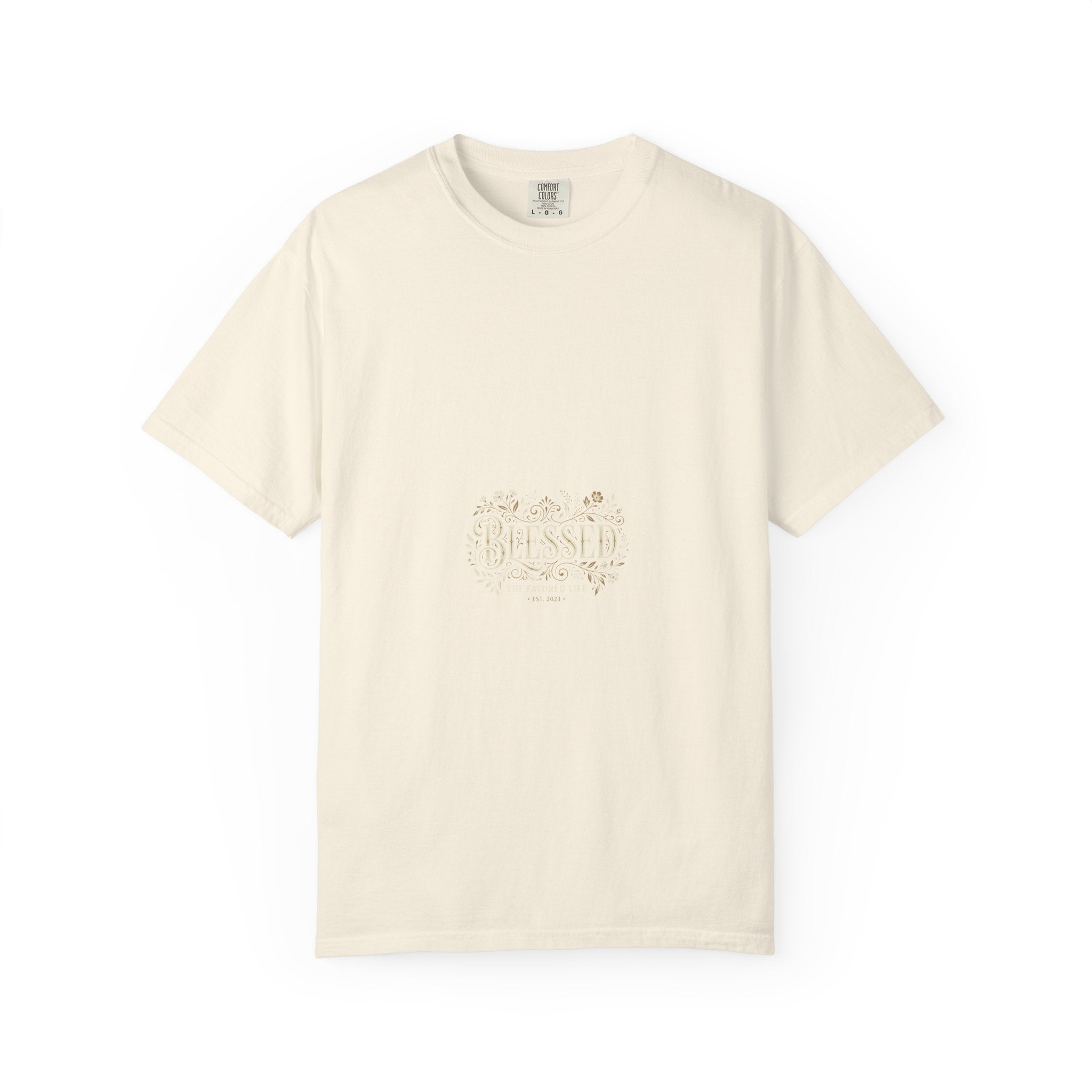 Blessed Floral Script T-shirt | Minimal Faith Typography