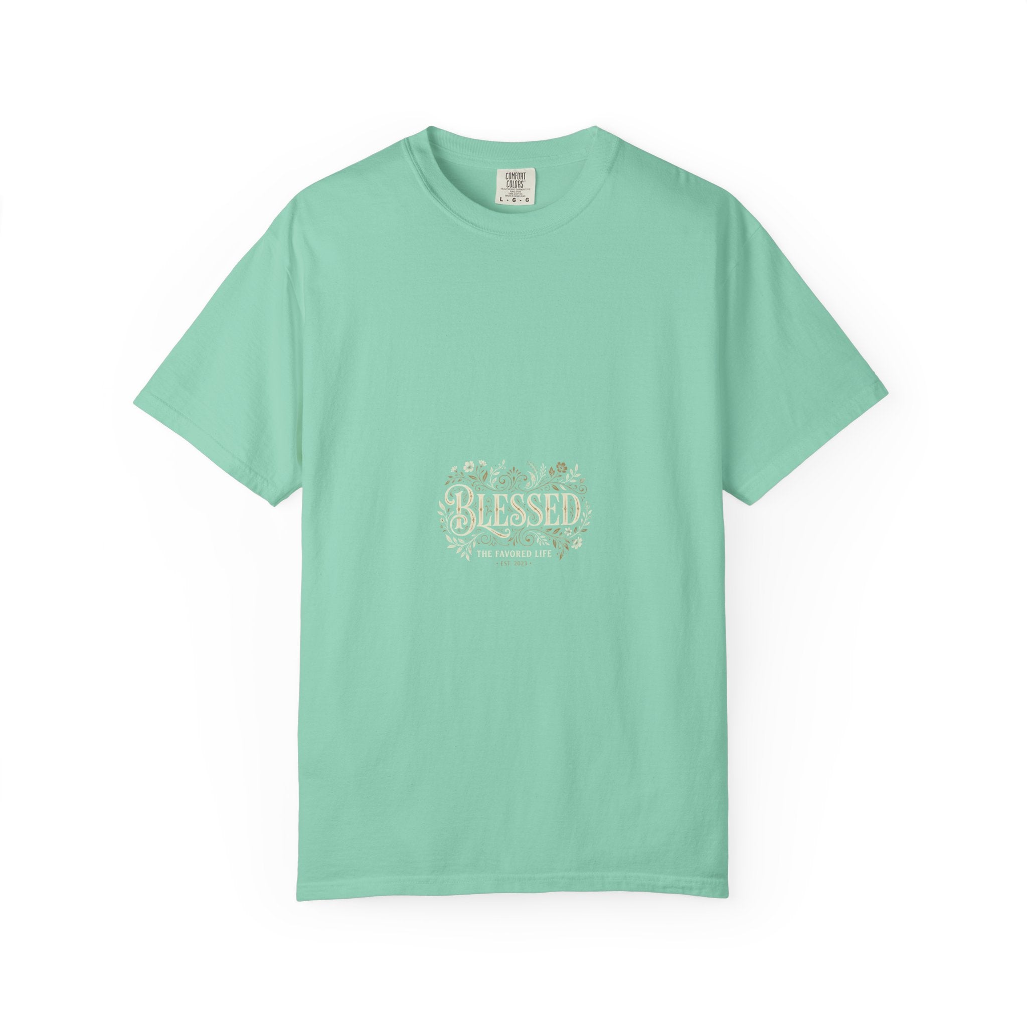 Blessed Floral Script T-shirt | Minimal Faith Typography