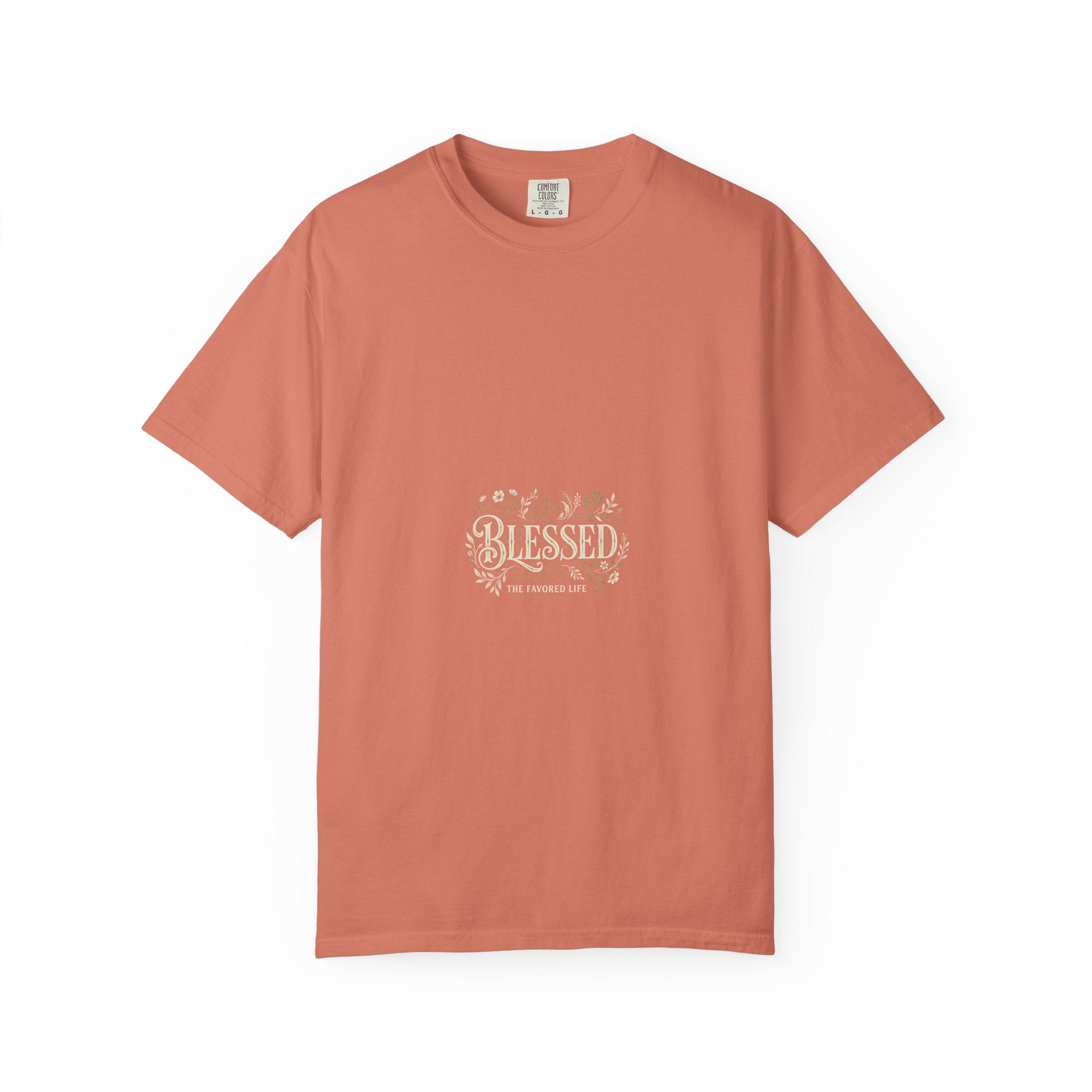 Blessed Floral Script T-shirt | Minimal Faith Typography