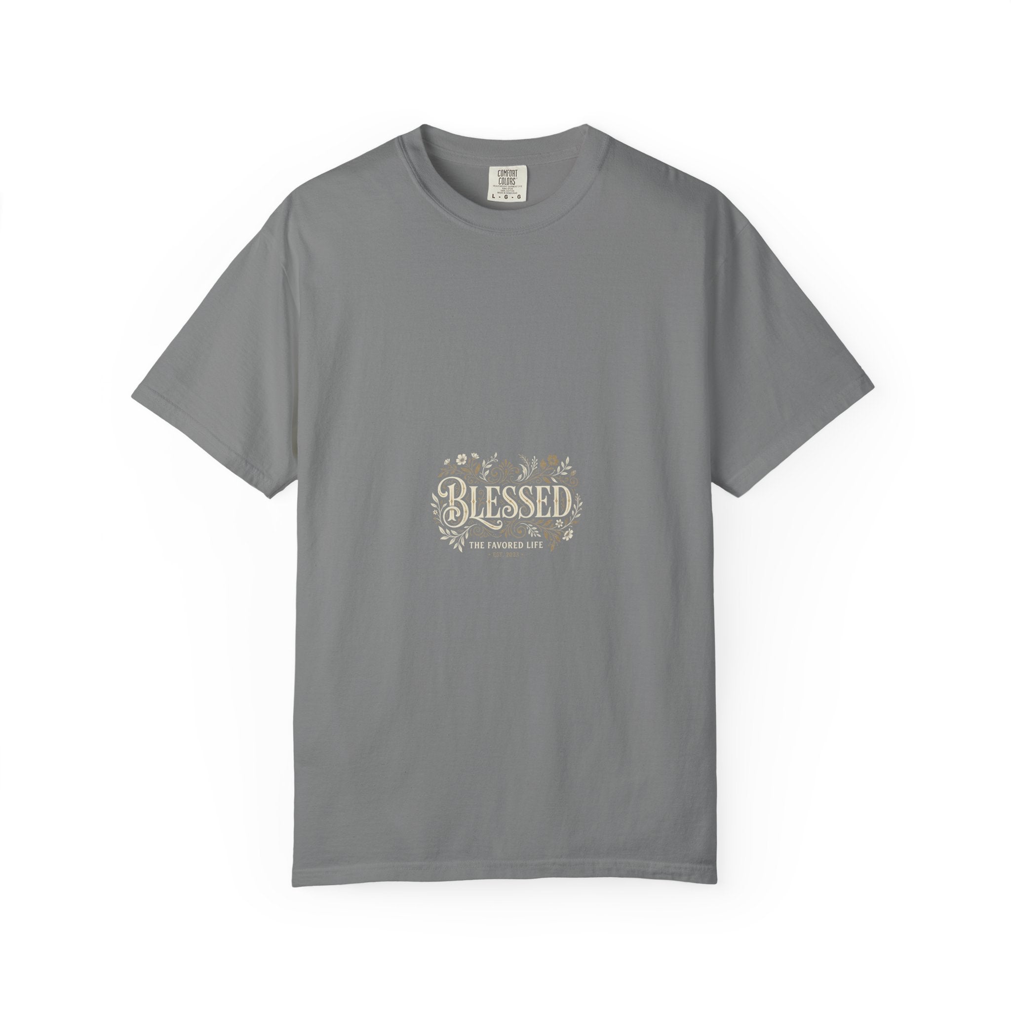 Blessed Floral Script T-shirt | Minimal Faith Typography