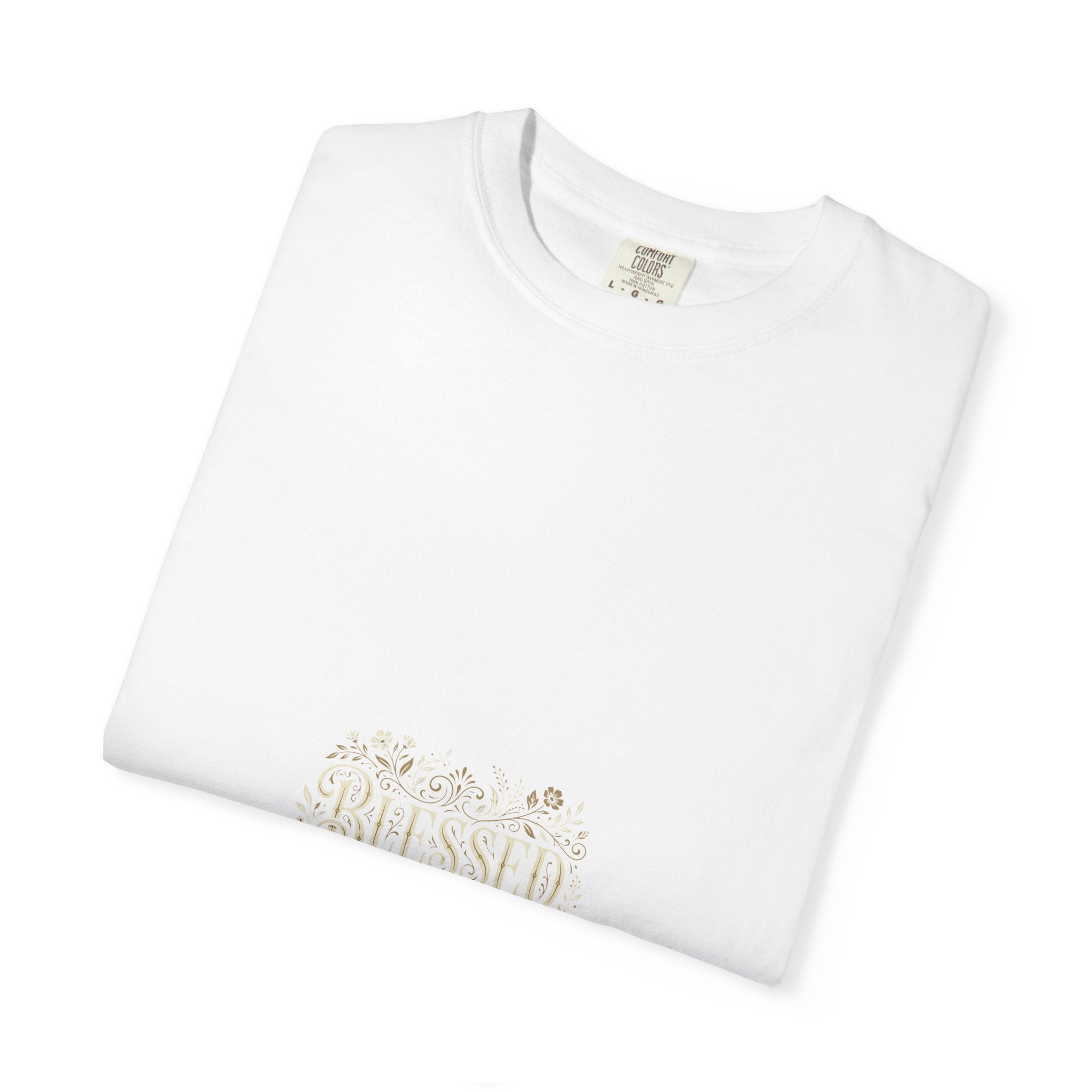Blessed Floral Script T-shirt | Minimal Faith Typography