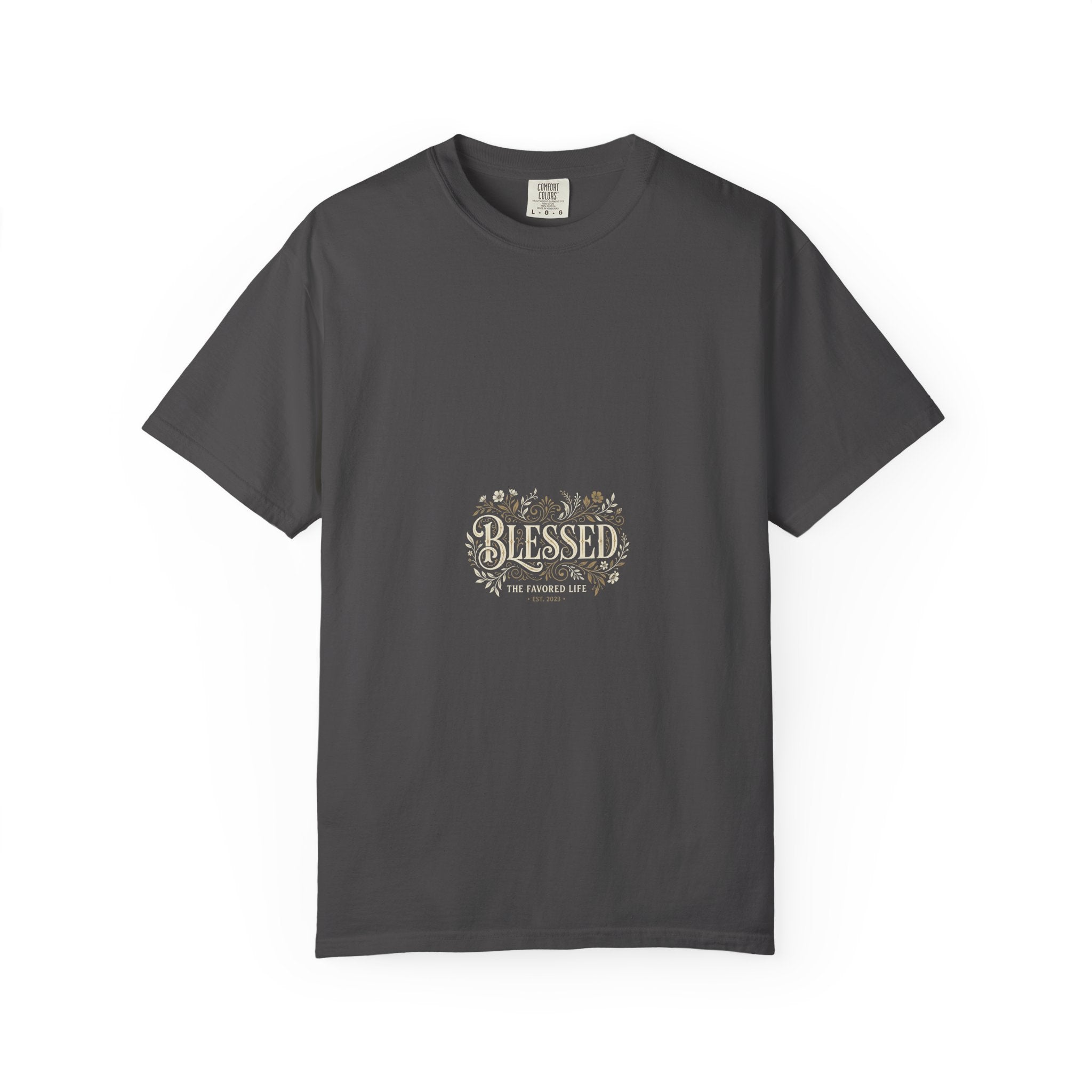 Blessed Floral Script T-shirt | Minimal Faith Typography