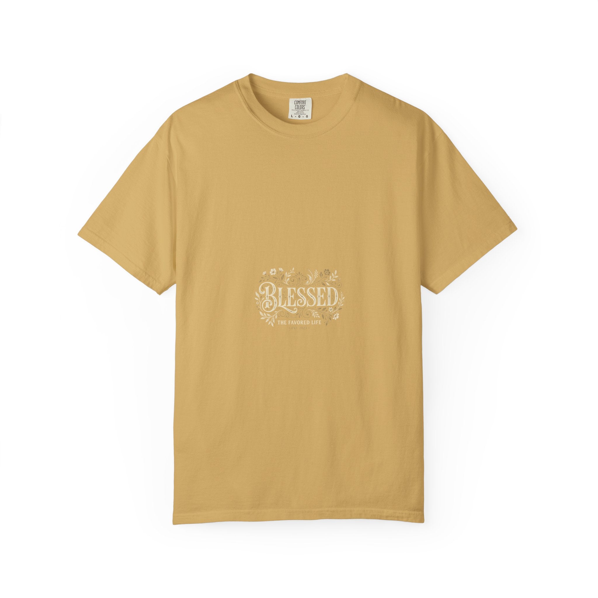 Blessed Floral Script T-shirt | Minimal Faith Typography