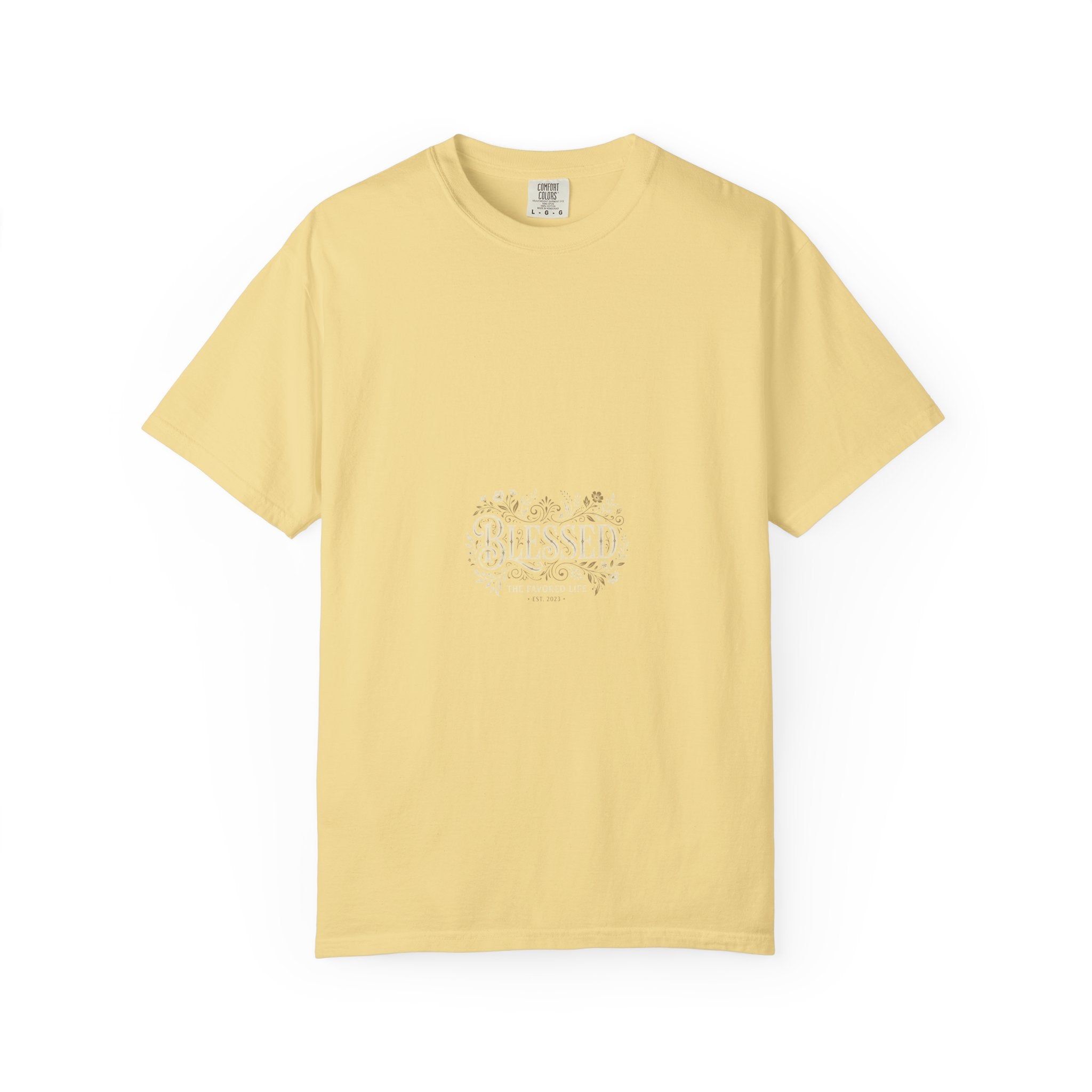 Blessed Floral Script T-shirt | Minimal Faith Typography