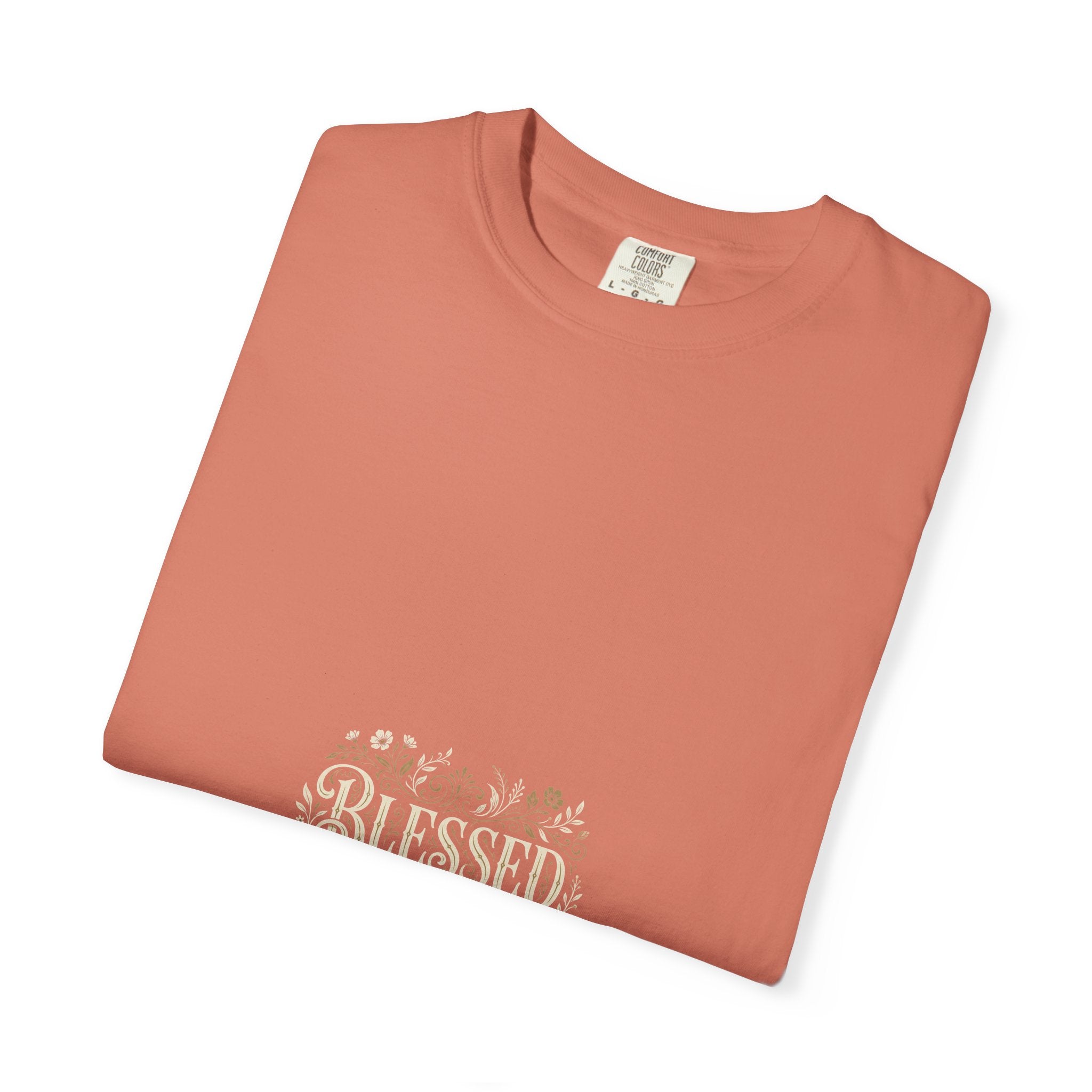 Blessed Floral Script T-shirt | Minimal Faith Typography