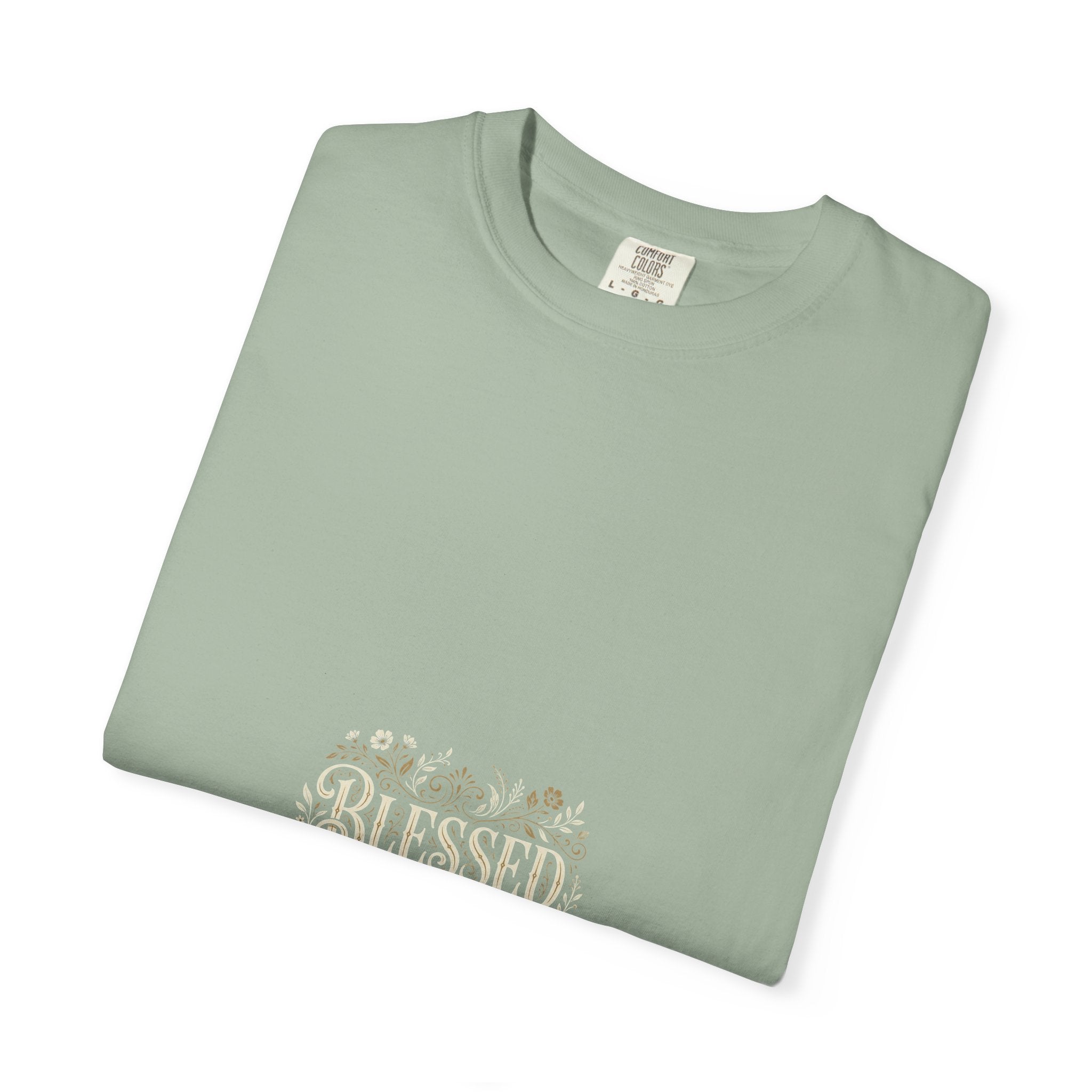 Blessed Floral Script T-shirt | Minimal Faith Typography
