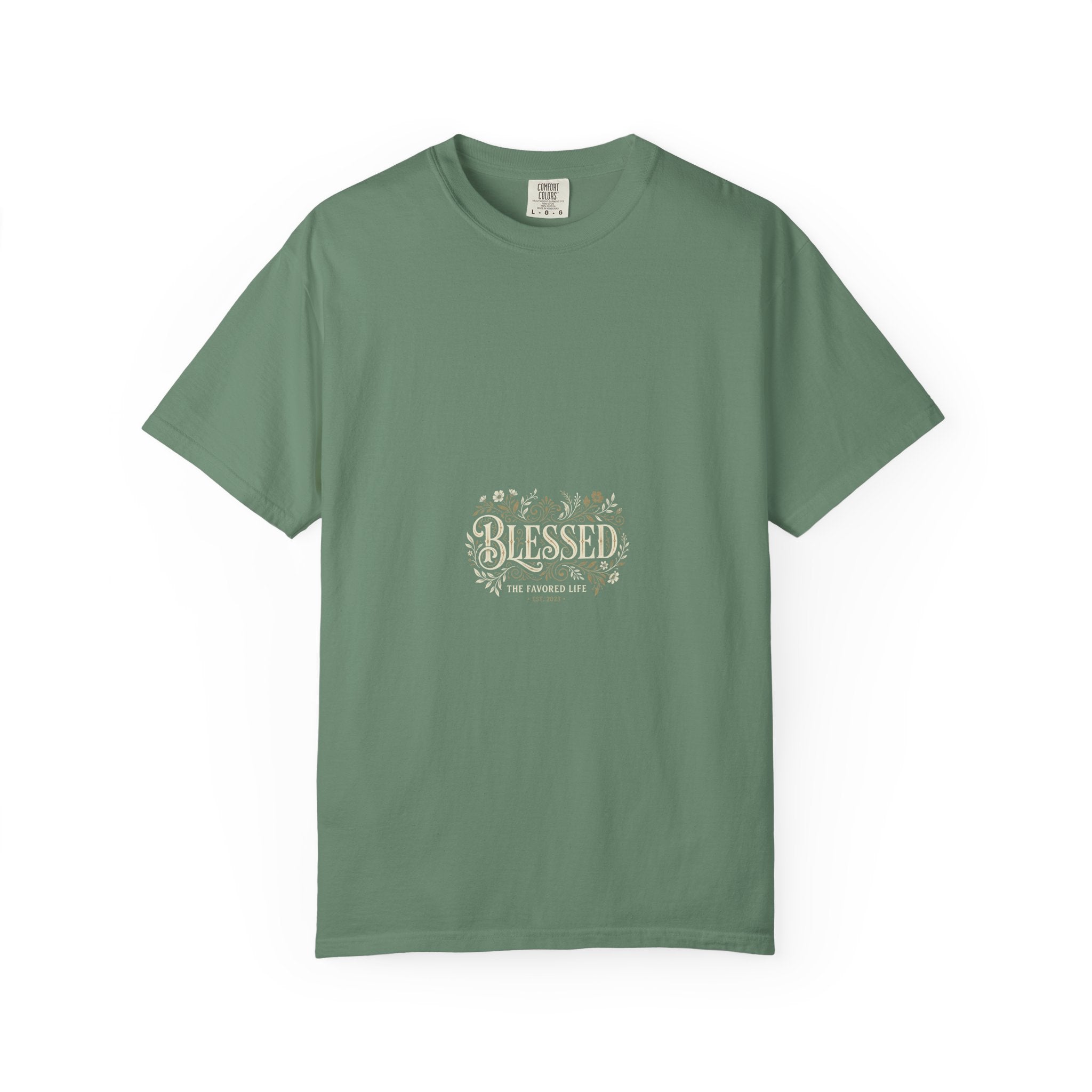 Blessed Floral Script T-shirt | Minimal Faith Typography