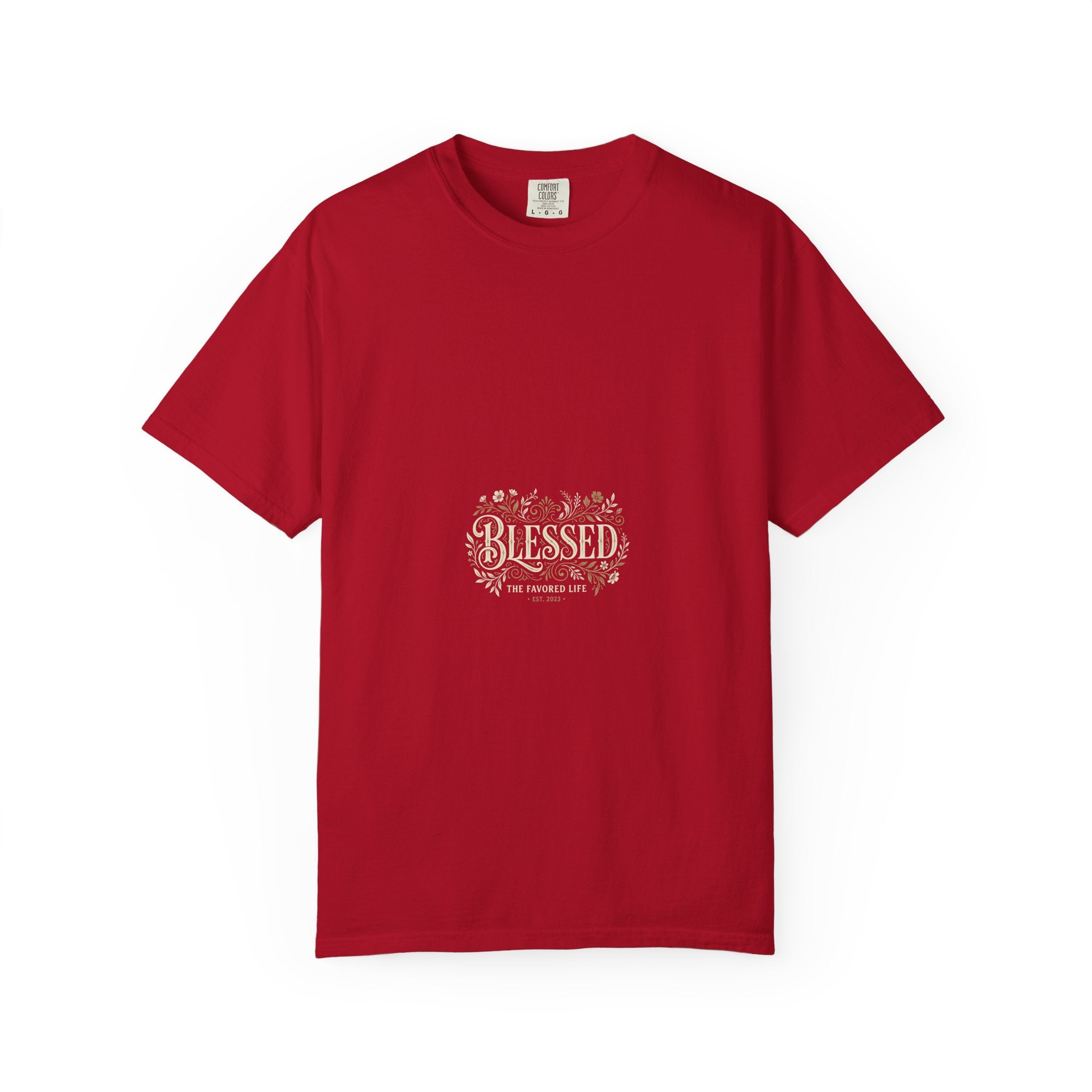Blessed Floral Script T-shirt | Minimal Faith Typography