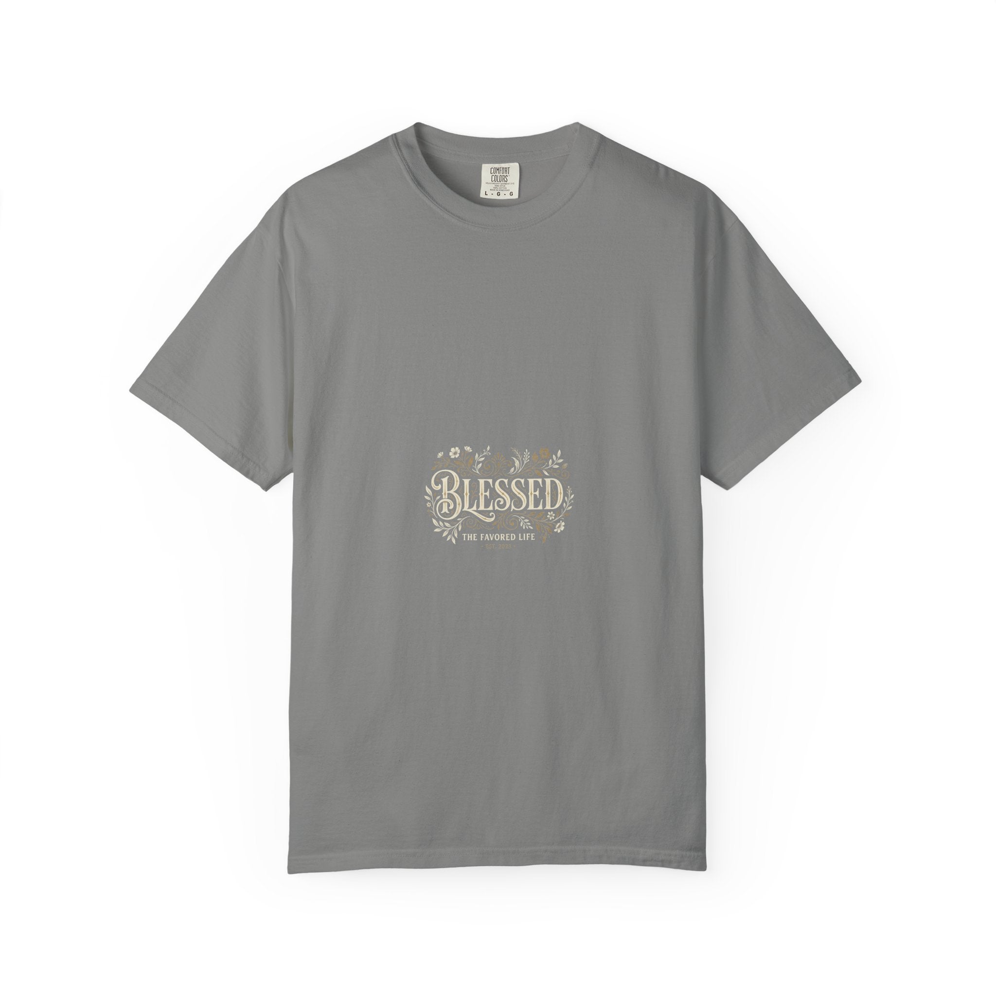 Blessed Floral Script T-shirt | Minimal Faith Typography