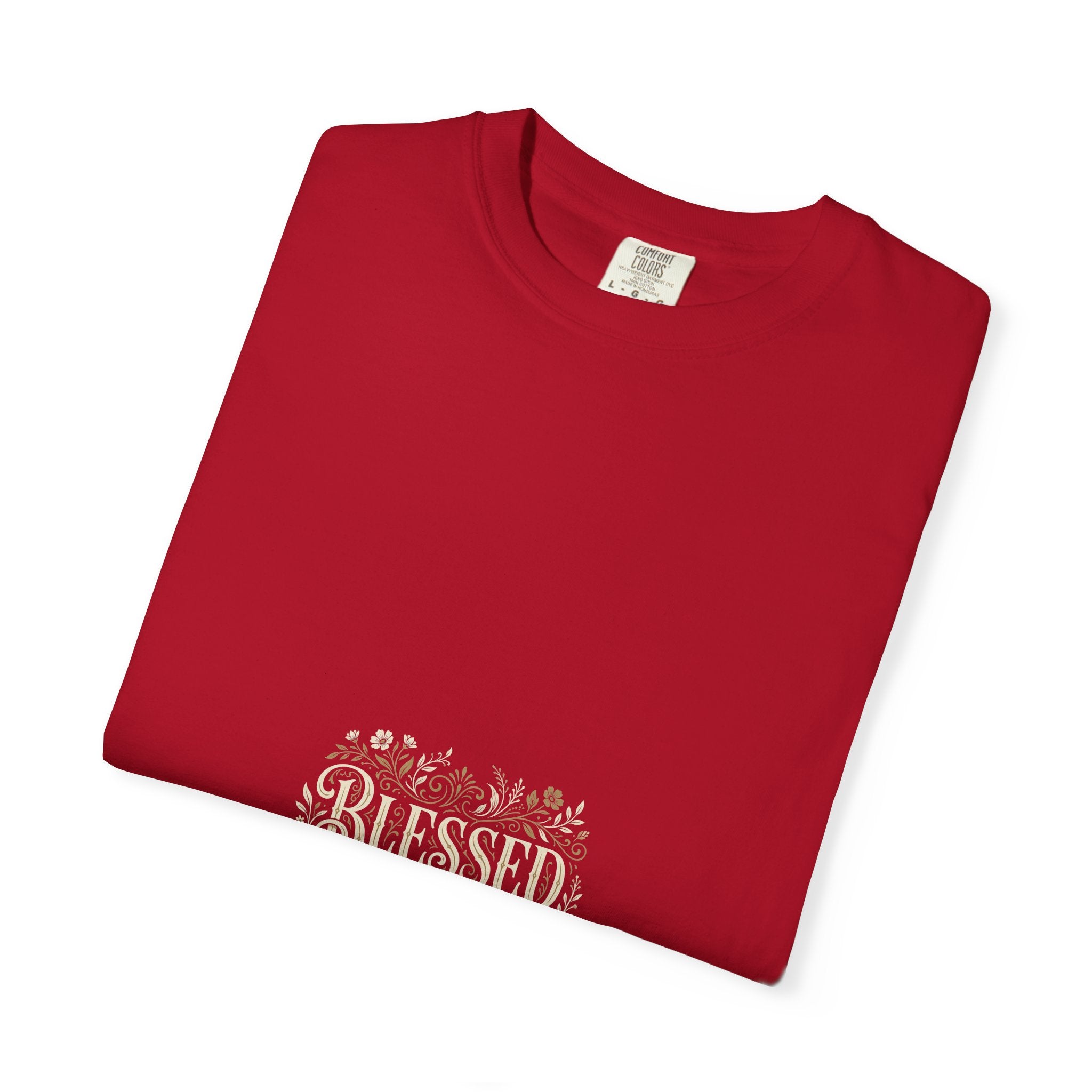 Blessed Floral Script T-shirt | Minimal Faith Typography