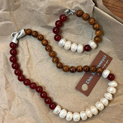 Bracelet de perles d'eau douce fait main pour femme, avec incrustation élégante de perles d'eau douce, parfait pour les voyages